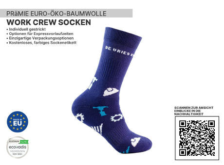 Nachhaltige Premium-Work-Crew-Socken