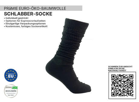 Hochwertige, nachhaltige Slouch-Socke