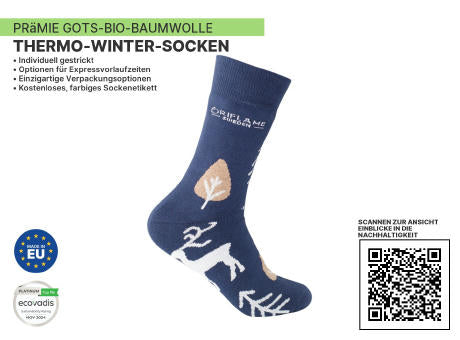 Hochwertige Bio-Thermo-Nachhaltigkeitssocken für den Winter