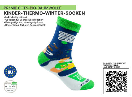 Hochwertige Bio-Kinder-Thermo-Winter-Nachhaltigkeitssocken