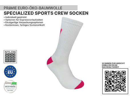 Nachhaltige Premium Specialized Sports Crew Socken
