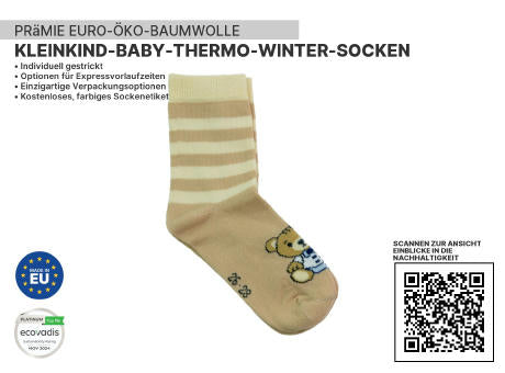 Hochwertige, nachhaltige Thermo-Wintersocken für Kleinkinder
