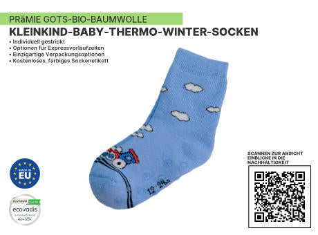 Premium BIO Kleinkind Baby Thermo Winter Nachhaltige Socken