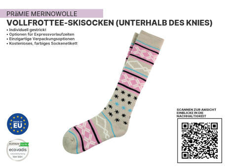 Vollfrottee-Skisocke (unterhalb des Knies)