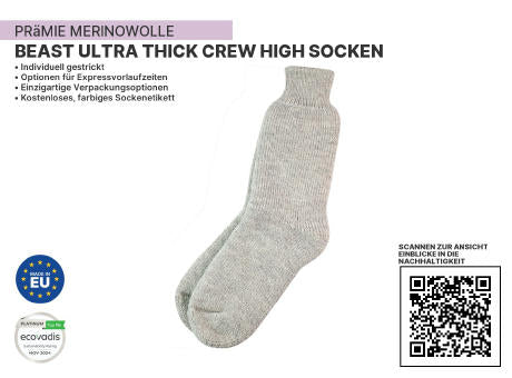 BEAST Ultra Thick Crew High Socke
