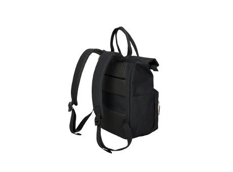 travelite BASICS Short Handle Rollup Backpack Black