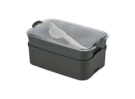 KOZIOL STAKK BENTOBOX READY Bentobox 2l+Liquidsafe Box+Besteckset