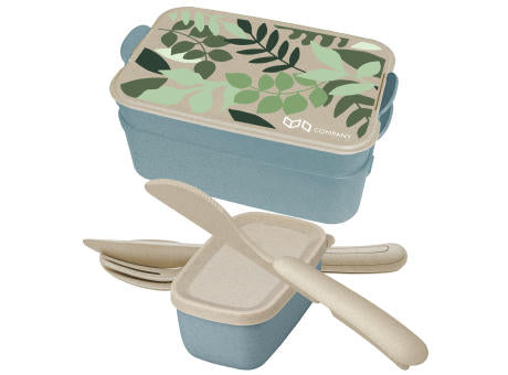 KOZIOL STAKK BENTOBOX READY Bentobox 2l+Liquidsafe Box+Besteckset