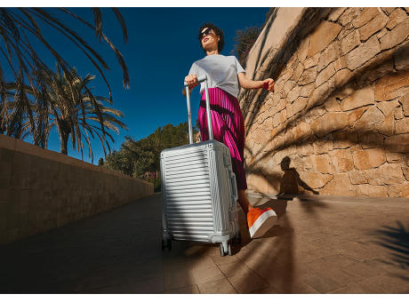 travelite NEXT Trolley 4-Rollen S Silver