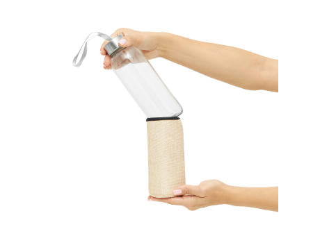TAKE JUTY - Glas-Trinkflasche
