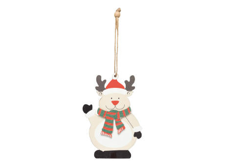 WOODEN SNOWI - Geschenk- / Baumanhänger