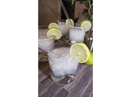 DRINK TOGETHER - Glas-Strohhalm Set