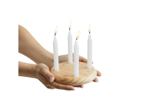 4-CHRISTMAS - Kleiner Holz-Adventskranz