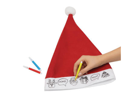 COLOURFUL HAT - Bemalbare Filz-Weihnachtsmann-Mütze