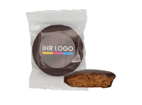1er Lebkuchen Zartbitter mit 4c bedrucktem Sticker