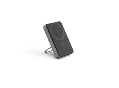 WARSHEL 10. Magnetische Powerbank mit 10'000 mAh und superschnellem kabellosem Ladegerät (15 W) aus recyceltem ABS (100% rABS) mit Ständer