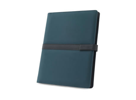 SANDERSON FOLDER. A4-Ordner aus PU (50% recycelt) mit Magnetverschluss und Notizblock mit linierten Seiten