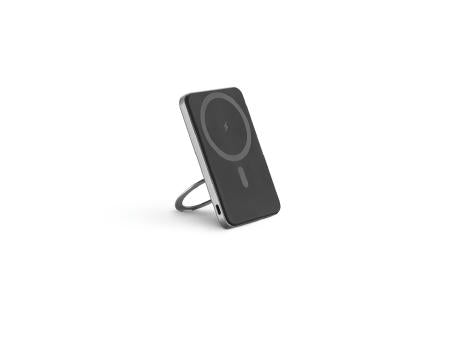 WARSHEL 5. Magnetische Powerbank mit 5'000 mAh und superschnellem kabellosem Ladegerät (15 W) aus recyceltem ABS (100% rABS) mit Ständer