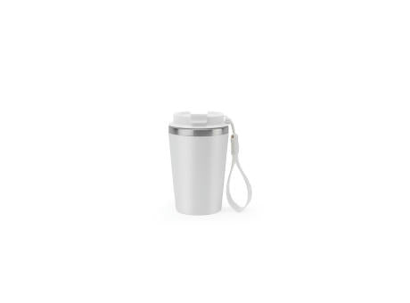 SPITZ. Reisebecher aus Edelstahl (90 % recycelt) und Außenwand aus PP mit matter Oberfläche 440 ml