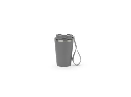 SPITZ. Reisebecher aus Edelstahl (90 % recycelt) und Außenwand aus PP mit matter Oberfläche 440 ml