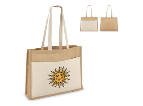 Jute Tragetasche OEKO-TEX® 45 x 12 x 35cm 320g/m²