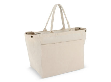 Baumwoll-Tragetasche mit Reißverschluss OEKO-TEX® 39 x 24 x 34cm 320g/m²