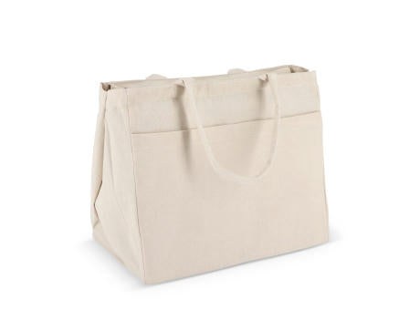 Baumwoll-Tragetasche mit Reißverschluss OEKO-TEX® 39 x 24 x 34cm 320g/m²