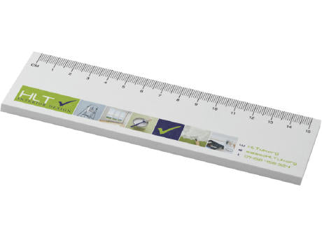 Sticky-Mate® Haftnotizen mit gedrucktem 15 cm Lineal aus recyceltem Material
