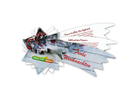 Backförmchen mit Rezeptblock Komet - in weihnachtlicher Mappe (neutral)