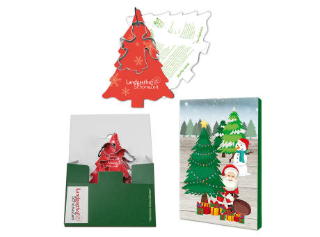 Backförmchen mit Rezeptblock Tannenbaum - Engel - in weihnachtlicher Mappe (neutral)
