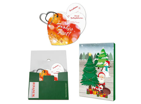 Backförmchen mit Rezeptblock Weihnachtsherz