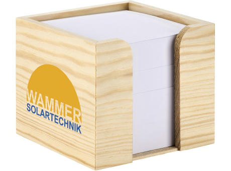 Holz-Zettelbox 10 x 10 x 8,5 cm
