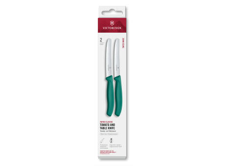 Swiss Classic, Tomaten & Tafelmesser,2tlg,11cm,Wellen,schwarz,Box