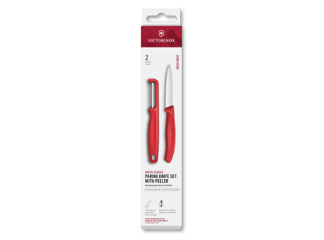 Swiss Classic, Gemüsemesser mit I-Schäler, 2tlg, schwarz, Box