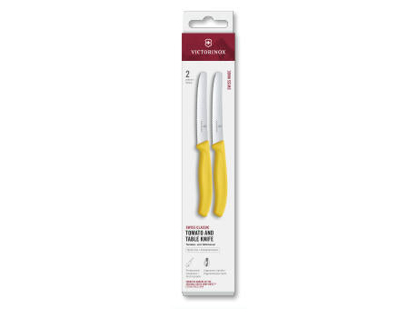 Swiss Classic, Tomaten & Tafelmesser,2tlg,11cm,Wellen,schwarz,Box