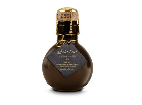 Kleinste Sektflasche der Welt! Alles Liebe - Inklusive Geschenkkarton in Gelb, 125 ml