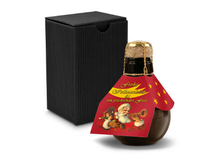 Kleinste Sektflasche der Welt! Weihnachtsgruß - Inklusive Geschenkkarton in Gelb, 125 ml