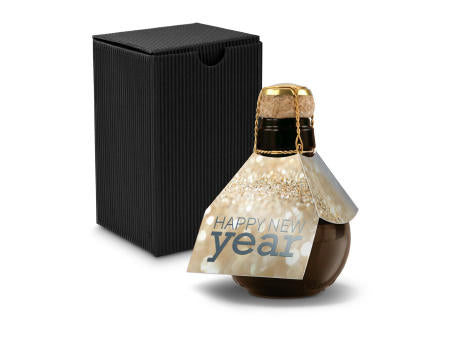 Kleinste Sektflasche der Welt! Happy New Year - Inklusive Geschenkkarton in Gelb, 125 ml