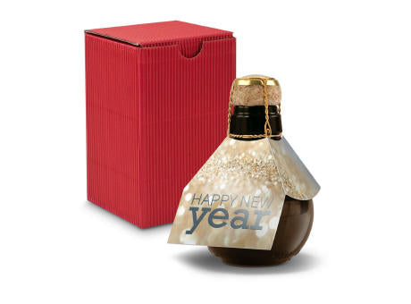 Kleinste Sektflasche der Welt! Happy New Year - Inklusive Geschenkkarton in Gelb, 125 ml