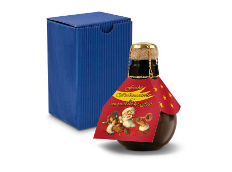 Kleinste Sektflasche der Welt! Weihnachtsgruß - Inklusive Geschenkkarton in Gelb, 125 ml