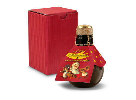 Kleinste Sektflasche der Welt! Weihnachtsgruß - Inklusive Geschenkkarton in Gelb, 125 ml