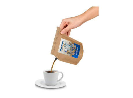Geschenkartikel / Präsentartikel: Fußball-EM Team Deutschland Wachmacher, wiederverwendbarer Brühbeutel mit Fairtrade Kaffee