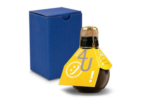 Kleinste Sektflasche der Welt! Only 4 u - Inklusive Geschenkkarton in Gelb, 125 ml