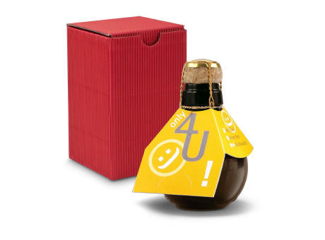 Kleinste Sektflasche der Welt! Only 4 u - Inklusive Geschenkkarton in Gelb, 125 ml