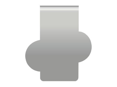 ROMINOX® Mehrweg-Büroklammer Shape Clip Variante A, idealer Mailingartikel für Dokumente, bis zu 18 Seiten Klemmkraft