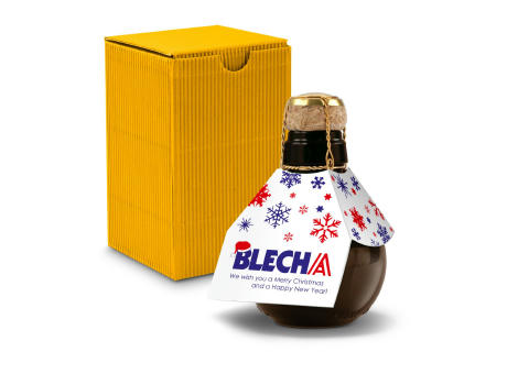 Kleinste Sektflasche der Welt! Eigendesign - Inklusive Geschenkkarton in Gelb, 125 ml