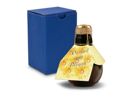 Kleinste Sektflasche der Welt! Diesmal statt Blumen - Inklusive Geschenkkarton in Gelb, 125 ml