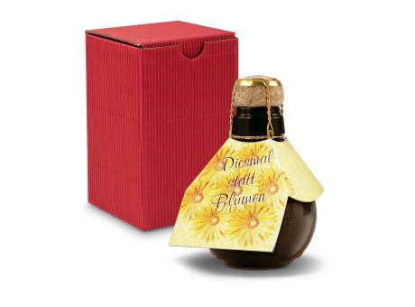 Kleinste Sektflasche der Welt! Diesmal statt Blumen - Inklusive Geschenkkarton in Gelb, 125 ml