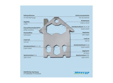ROMINOX® Key Tool // House - 21 Funktionen (Haus)