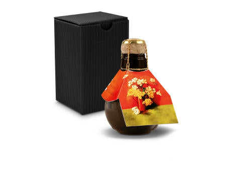 Kleinste Sektflasche der Welt! Blumengesteck - Inklusive Geschenkkarton in Gelb, 125 ml